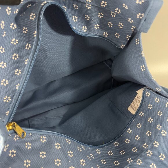 J. CREW STRUCTURED TOTE BAG ONE SIZE - CHAMBRAY BLUE WHITE - Picture 11 of 15